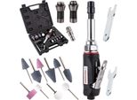 Set Smerigliatrice/Levigatrice Pneumatica Diritta In Valigetta Di Plastica + Teste Technic AT-7032LBK
