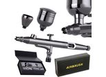 Pistola Aerografo Modello Premium Con Ugello 0,3 Mm, 2 Serbatoi Technic X301