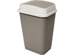 5 Five Simply Smart - Cestino Per Rifiuti 50L In Plastica Taupe