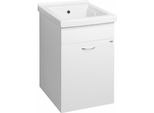 Base Con Lavello In Ceramica 45X51Cm Con Sifone Incluso