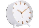Sveglia In Stile Scandinavo Grace, Ø 11 Cm, Bianco