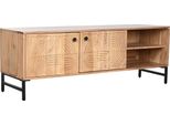 Mobile Tv Home Esprit Marrone Nero Metallo Legno D'acacia 145 X 40 X 52 Cm