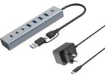 Conceptronic HUBBIES20GP Hub Usb Conceptronic 7 Porte 3.2/C->4X3.0 3Xusb-C W.Net. Gr