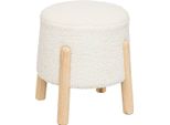 Atmosphera CréAteur D'interieur - Beistellhocker Inuit Dreams Bouclette Weiß