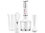 Girmi MX1601 Frullatore Frullatore Ad Immersione 400 W Acciaio Inox, Trasparente, Bianco