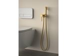 Miscelatore Da Incasso Per Bidet Iconic Con Arresto Doccia, Rotondo, Oro Opaco