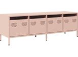 Vidaxl Mobile Tv Rosa 135X39X43,5 Cm Acciaio Laminato A Freddo