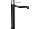Miscelatore Per Lavabo Solaria, Alto, Nero Opaco/Cromo
