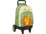 Zaino Scuola Con Ruote Mufasa Verde Beige 33 X 45 X 22 Cm