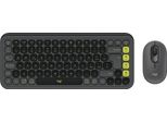 Logitech Pop Icon Combo - Set Di Tastiera E Mouse - Senza Fili - Bluetooth Le - Qwerty - Italiano - Grafite, Verde (920-