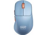 Cherry Xtrfy M64 - Mouse - Ergonomico - Ottico - 5 Pulsanti - Senza Fili - 2,4 Ghz - Ricevitore Senza Fili (Usb) - Blu (Cx