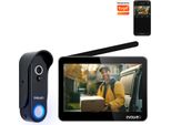 Evolveo Doorphone W7, Kit Videocitofono Domestico Senza Fili Con Monitor Wifi Nero