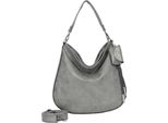 Fritzi Aus PreußEn Borsa A Tracolla Bitzi07 Jive Hobo Bag Metallic Shell Grigio Talpa