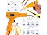 Rosfix Cucitrice In Plastica In Astuccio + 200 Punti Metallici + Punti Metallici In Plastica, 8 Tipi, 800 Pezzi.