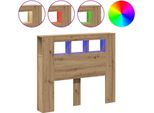 Vidaxl Testata Led Rovere Artigianale 120X18,5X103,5 Cm Materiale A Base Di Legno