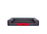 Letto Per Animali Domestici Hobbydog Victoria, Grigio E Nero, 100X66X17 Cm (Xl), Lavabile, Per Cani E Gatti, Robusto, Resistente Ai Graffi E Ai Morsi, Resistente All'umidità