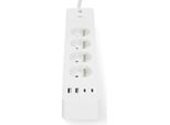 Nedis, Ciabatta Wifi 4X 3680W 2M Con 4 Porte Usb, Bianco