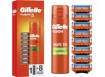Gillette Fusion5 8 Pezzi + Gel Da Barba Sensitive 200 Ml