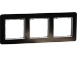 Telaio A 3 Ingressi Vetro Nero IP20 SDD361803 Elementi Sedna Schneider Electric