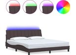 Vidaxl Struttura Letto Senza Materasso "Hanko"" Marrone Scuro 180X200 Cm In Tessuto"