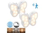 2 Pezzi Luce Notturna Con Rilevatore Di Movimento Ricaricabile, Luce Per Armadio 3 Modalità Dimmerabile, Luce A Parete Corridoio Scale Camera Da Letto Soggiorno Camera Dei Bambini Garage