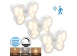 3 Pezzi Luce Notturna Con Rilevatore Di Movimento Ricaricabile, Luce Per Armadio 3 Modalità Dimmerabile, Luce A Parete Corridoio Scale Camera Da Letto Soggiorno Camera Dei Bambini Garage