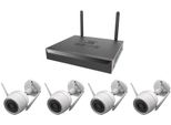 Ezviz H3C 2K+ Wi-Fi Kit/ Bullet/ 4Mpix/ 1X Nvr CS-X5S-R100-8W/ 4X Telecamera Ip H3C 2K+/ Hdmi/ Vga/ Wi-Fi/Lan
