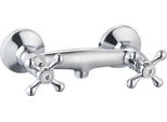 Rubinetto A Due Maniglie Rousseau Beverley Grigio Metallo Ottone 15 Cm Doccia