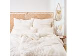 Biancheria Da Letto In Mussola Blumtal 135X200 Cm In Set Da 4 - 2X Copripiumino 135 X 200 + 2X Federa 40X80 Beige
