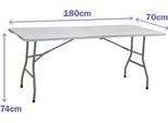 Tavolo Tavolo Pieghevole Marbueno Grigio 70 X 74 X 180 Cm