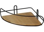 Dochtmann Scaffale Angolare In Metallo, Bambù Nero 20X20X7Cm
