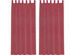 Vidaxl Tende In Voile Con Passanti 2 Pz. Rosso Vino 140X245 Cm