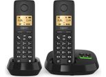 Gigaset Pure 100A Duo - Telefono Cordless - Segreteria Telefonica Con Id Chiamante - Eco Dect\Gap - Nero + Aggiuntivo
