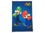 Sherpa-Decke - Mario Bros - Mario & Luigi - 100 X 150 Cm
