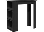 Vidaxl Tavolo Da Bar Con Ripiano In Rovere Nero 102X50X103,5 Cm