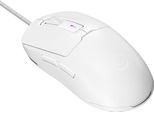 Lorgar MSA10, Mouse Da Gioco Avanzato, Usb, 6 Prog. 6 Pulsanti, 12 000 Dpi, Retroilluminazione Rgb, Bianco
