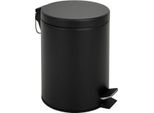 Cestino Per Rifiuti, Acciaio Inox Nero, 5L, 20X27Cm