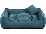 Cuccia Per Cani Rettangolare Comfy, Blu - 130 Cm X 110 Cm