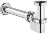 Sifone Per Lavabo 5/4", Scarico 32 Mm, Salvaspazio, Cromo"