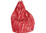Talamo Italia Pouf Marisa 80X80X120H Cm Multicolore, Multicolore Forma Sacco Italy