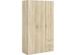 Dmora Guardaroba 3 Ante Aquilone 49.5X115.8 Cm Marrone Quercia, Appendiabiti 3 Ante