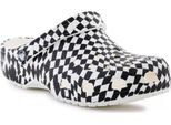 Sabot Del Marchio Crocs Del Modello Classic Warped Checker Clog Bianco