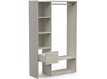 Dmora Guardaroba Grande Tsuruhime 39.6X183H Cm Marrone Rovere, Appendiabiti Un Cassetto