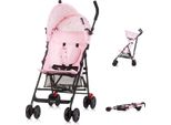 Chipolino Passeggino Amaya Buggy Cappottina Parasole Regolabile, Pieghevole, Cestino Rosa Nero
