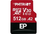 Patriot Memory Ep A2 Memory Card 512 Gb Microsdxc V30 U3 Class 10 (PEF512GEP32MCX)