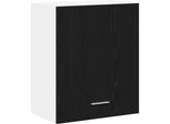 Vidaxl Armadio A Muro Con Anta Riga Look Rovere Nero 50 X 31 X 60 Cm