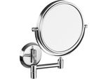 Specchio Per Trucco Da Appendere, Diam. 140 Mm, Bifacciale, Cromo