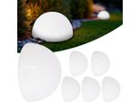 Monzana® Lampada Solare A Led Da Esterno Set Da 6 Protezione IP44 Sensore Crepuscolare Luce Da Giardino Per Esterni Luci Illuminazione Decorazioni Balcone Bianco