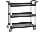 Carrello Multiuso Carrello Di Servizio A 3 Livelli - Carrello Porta Attrezzi 106X49X98Cm - Carrello Portaoggetti Regolabile In Acciaio