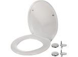 Sedile Wc Con Chiusura Ammortizzata Funzione Di Sgancio Rapido Sistema Di Cerniere Regolabili Coperchio Wc Con Chiusura Ammortizzata Facile Installazione Bianco 24547